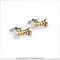 SILVER AND GOLD HOURGLASS CUFFLINKS