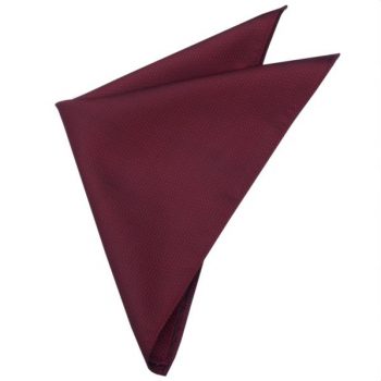 Burgundy Red Woven Texture Pocket Square