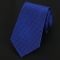 Mid Blue Check Pattern Silk Tie