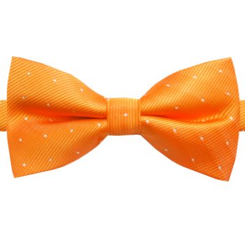 Orange With Small Dots Bow Tie