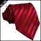 Scarlet With Cherry Red And Black Stripes Mens Necktie