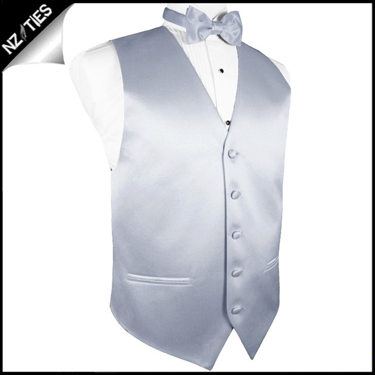Mens Mid Silver / Grey Waistcoat Vest 42" / 107cm M 2