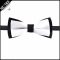 Boys White with Black Back Bow Tie