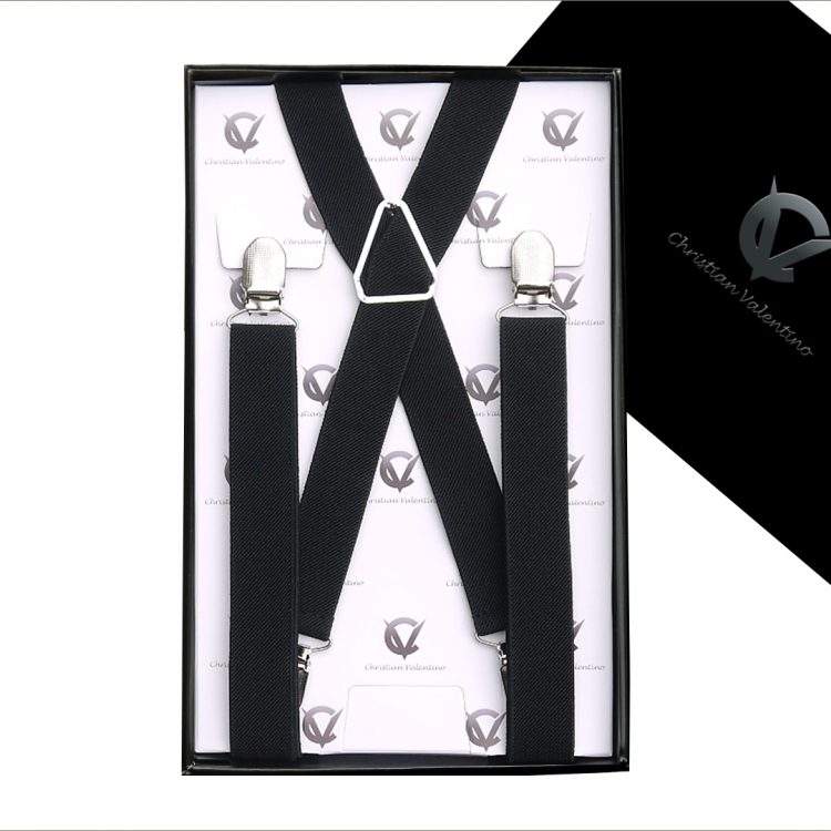 Black X2.5cm Men's Braces Suspenders