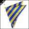 Blue & Yellow Striped Pocket Square Handkerchief