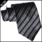 Black, Grey & Silver Stripes Mens Necktie