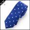 Navy Blue Polka Dot Mens Skinny Necktie