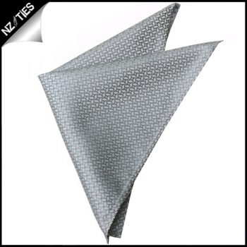 Silver With Pinwheel Texture Pocket Square