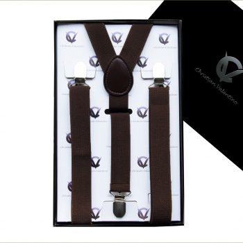 Dark Brown Men’s Braces Suspenders (25mm Y Style)