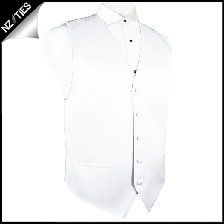 Mens White Waistcoat Vest 36″ / 92cm S – NZ TIES