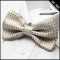 Mens Gold And White Check Bow Tie