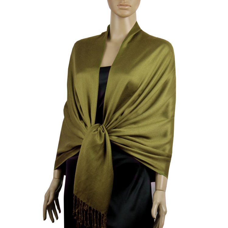 Olive Green Ladies High Quality Pashmina Scarf
