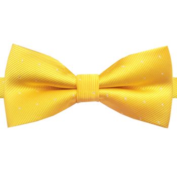 Yellow With Small Dots Bow Tie