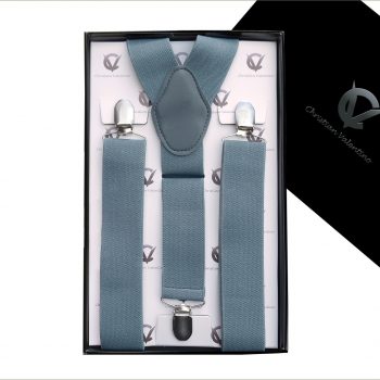Mid Grey Men’s Large Braces Suspenders (35mm Y Style)