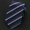 Dark Blue & White Stripes Silk Tie