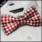 Red & White Harlequin Bow Tie