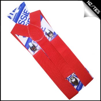 Cherry Red 3.5cm Braces Suspenders