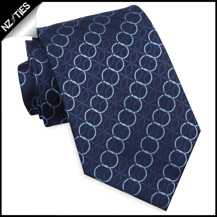 Midnight Blue With Cascading Rings Tie
