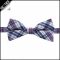 Boys Violet, Blue And White Plaid Bow Tie