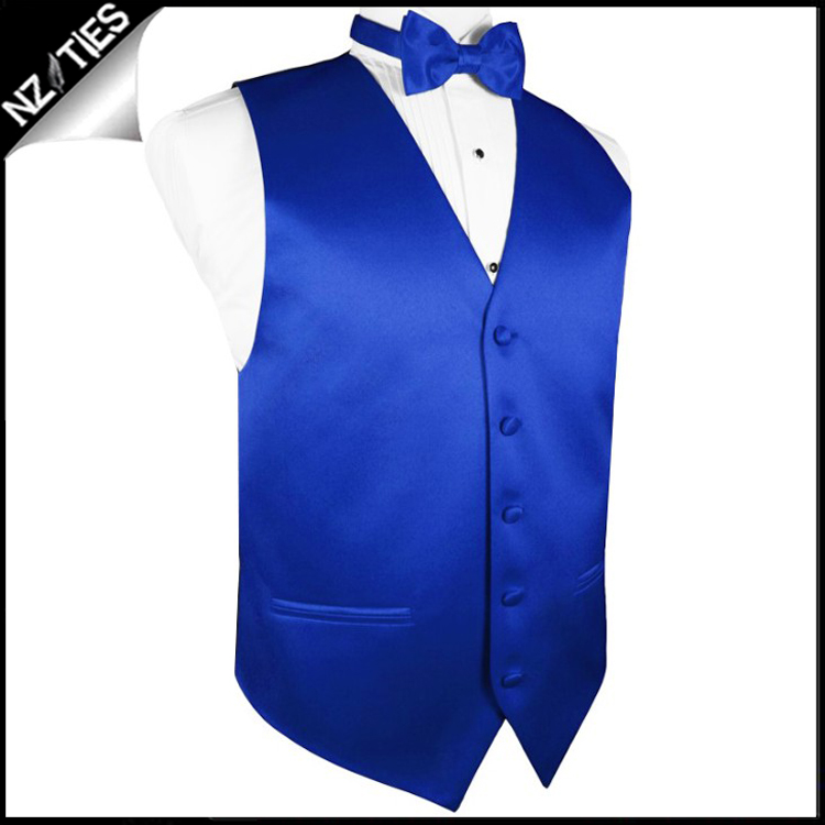 Mens Royal Blue Waistcoat Vest 34" / 87cm S 2