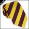 Yellow And Maroon Stripes Mens Sports Necktie