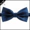 Navy Blue & Black Stripes Bow Tie