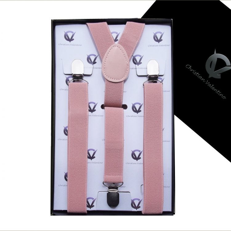 Blush Dusky Pink Y2.5cm Men's Braces Suspenders