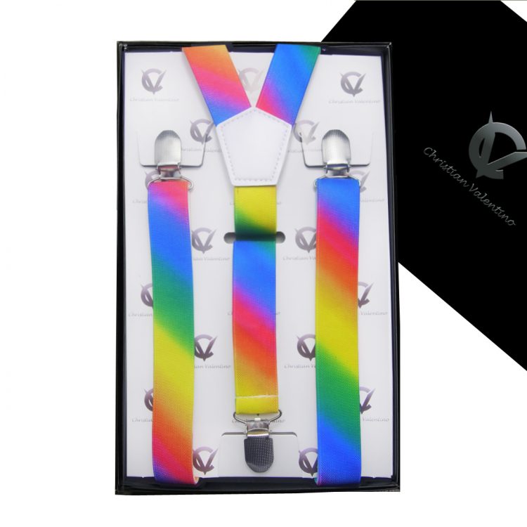 Rainbow Fade Men's Braces Suspenders