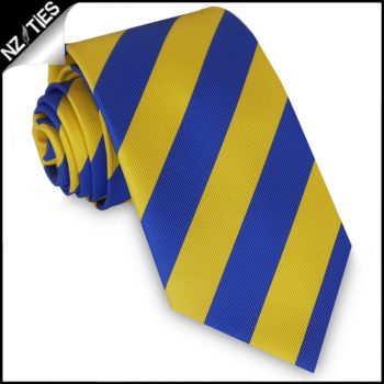 Blue & Yellow Stripes Boys Tie