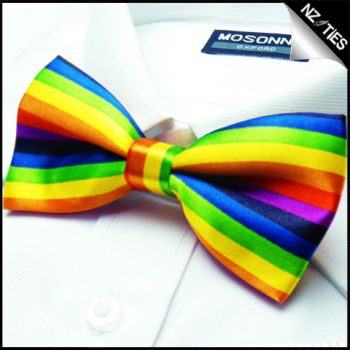 Mens Rainbow Multi-Coloured Bow Tie