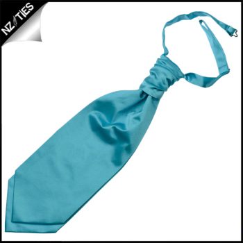 Mens Turquoise Aqua Blue Cravat Necktie