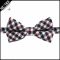 Boys Black & White Check With Red Highlights Bow Tie