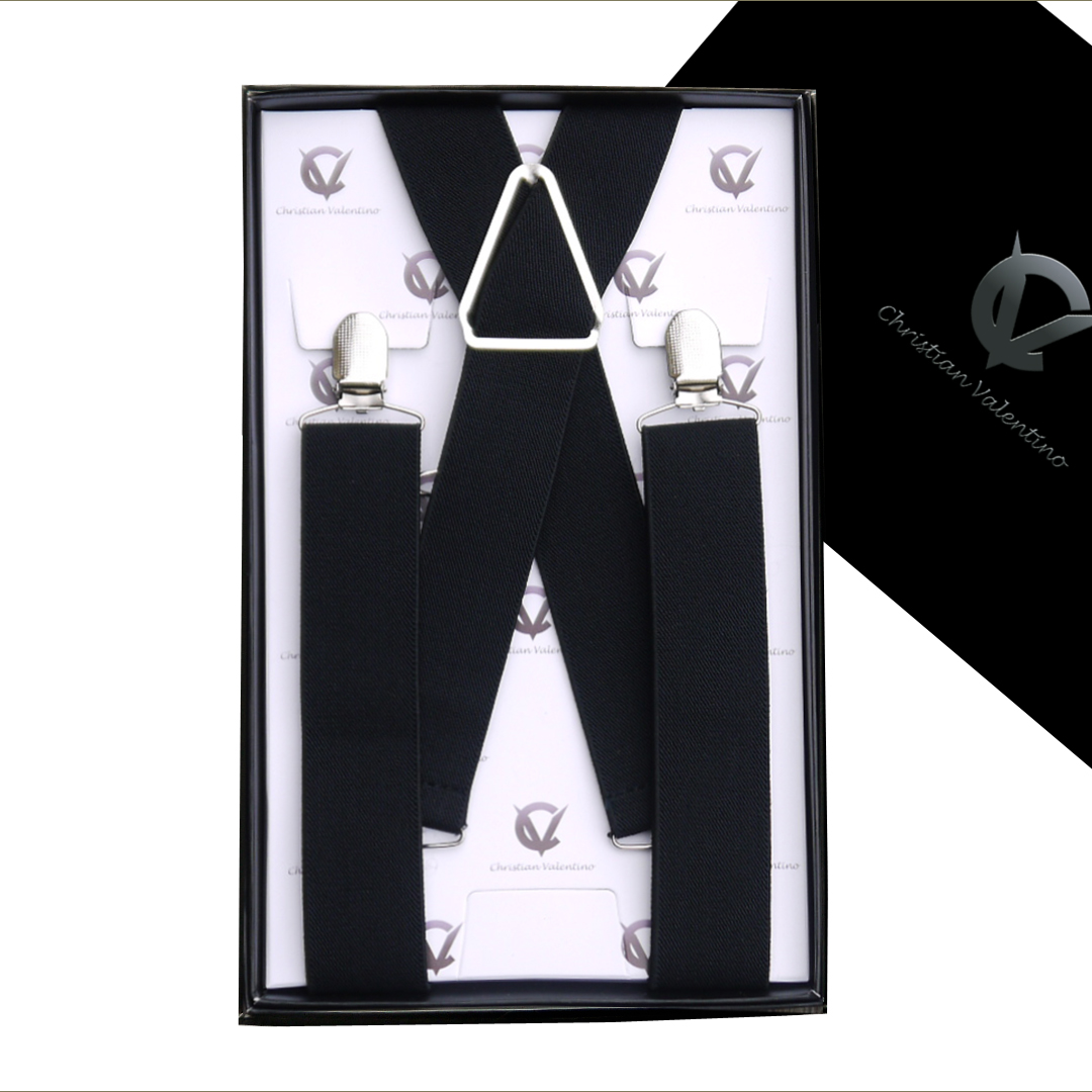 Men's Black X3.5cm Extra Large Braces Suspenders Mens 