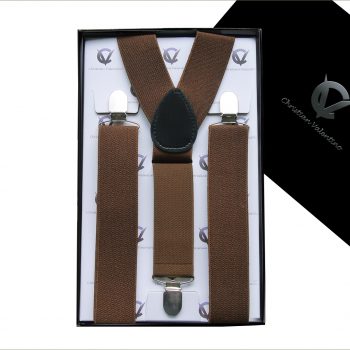 Mid Brown Men’s Large Braces Suspenders (35mm Y Style)