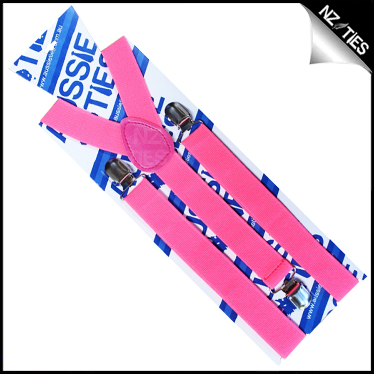 Fluorescent Pink Braces Suspenders