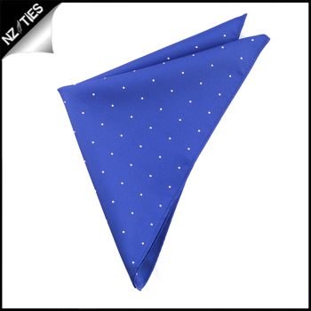 Navy Blue Pin Dot Pocket Square Handkerchief