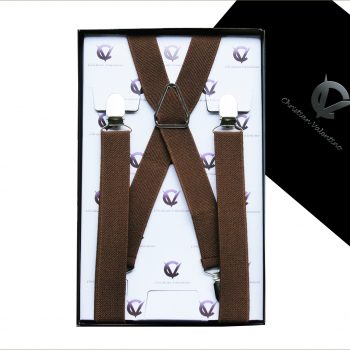 Mid Brown X2.5cm Boy’s Braces Suspenders