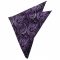 Dark Purple with Lavender & White Floral Design Pocket Square