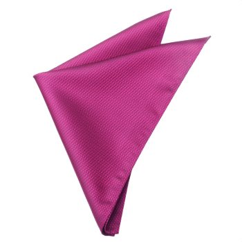 Magenta Cerise Pink Woven Texture Pocket Square