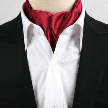Men’s Red Zig Zag Design Ascot Cravat