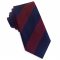 Navy And Dark Red Stripes Slim Tie