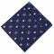 Navy With White Squares & Blue Rings Pocket Square