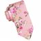 Pink with Fuschia Pink Floral Pattern Skinny Tie