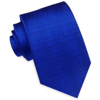 Royal Blue With Micro Check Texture Mens Tie