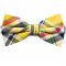 Yellow, Black, Red & White Tartan Bow Tie