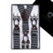 Black & White Harlequin Leather Attachment Braces