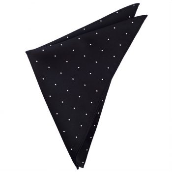 Black Pin Dot Pocket Square Handkerchief