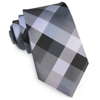 Black, Silver & Grey Diamonds Tie