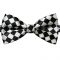 Black & White Harlequin Bow Tie