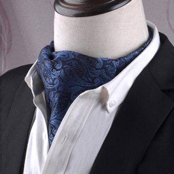 Black & Blue Paisley Ascot Cravat